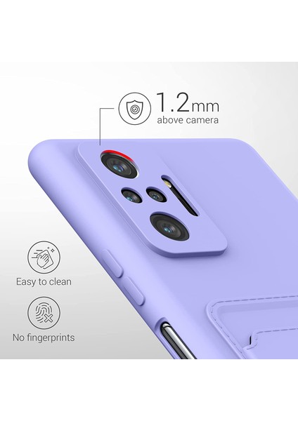 Xiaomi Redmi Note 10S Uyumlu Kılıf Kamera Korumalı Kartvizitli Cüzdan Tarz Silikon Soft Kapak