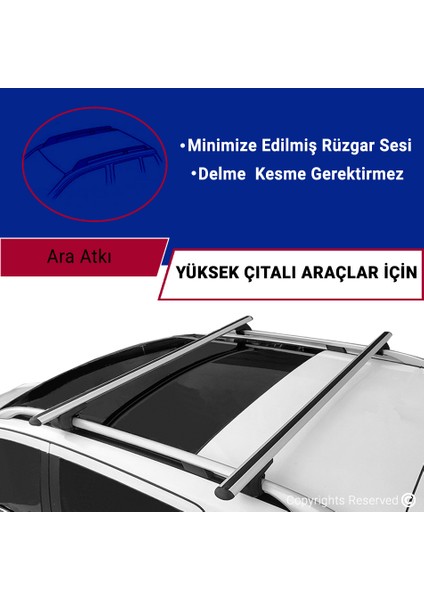 Fiat Qubo 2008 – 2017 Arası Için Venüs Ara Atkı Seti Portbagaj Tavan Taşıyıcı Seti Gri fiyatları