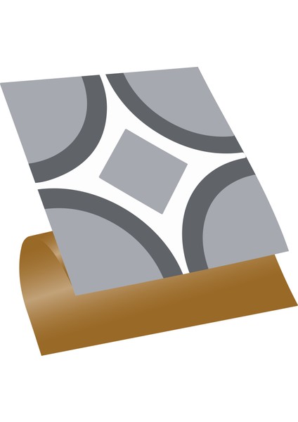 Kendinden Yapışkanlı Banyo Mutfak Kaplama Geometrik 08 Desenli Pvc Karo 30x30 cm 11 Adet 1 M2