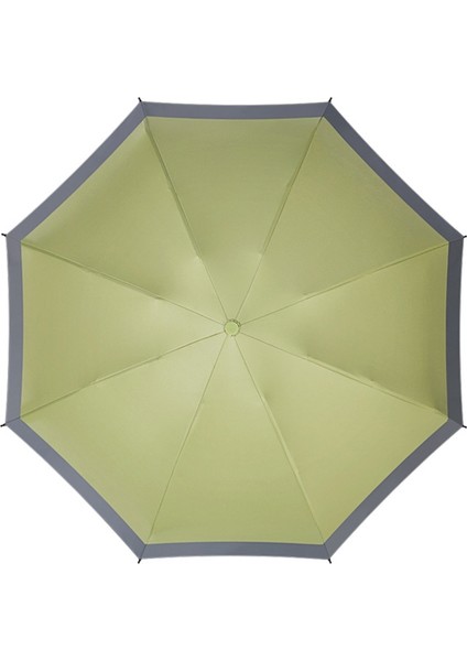 LY-0621 Beş Kat Sekiz Kemikli Siyah Tutkal Güneş Kremi Umbrla Matcha Green (Yurt Dışından)