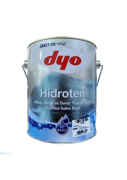 Dyo Hidroten Yarı Mat Sentetik Metal Ahşap Boyası 2,5 Litre