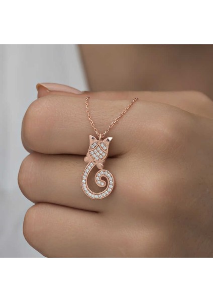 925 Ayar Gümüş Kedi Kadın Gümüş Kolye indirimleri