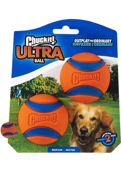 Ultra Ball 2'li Köpek Oyun Topu Medium 6,5 cm