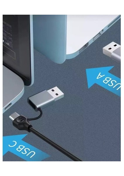 HC-72S Type C USB 3.0 To  Ethernet RJ45 Windows Macbook Uyumlu Çevirici Hub Adaptör