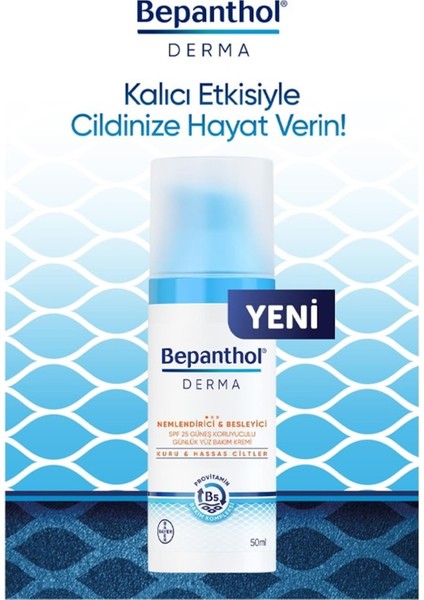 Derma Nemlendirici & Besleyici Spf 25 Güneş Koruyuculu Günlük Yüz Bakım Kremi 50 ml