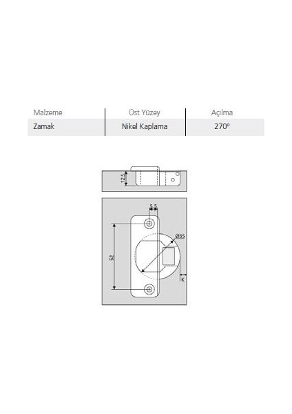 270° Menteşe+Taban