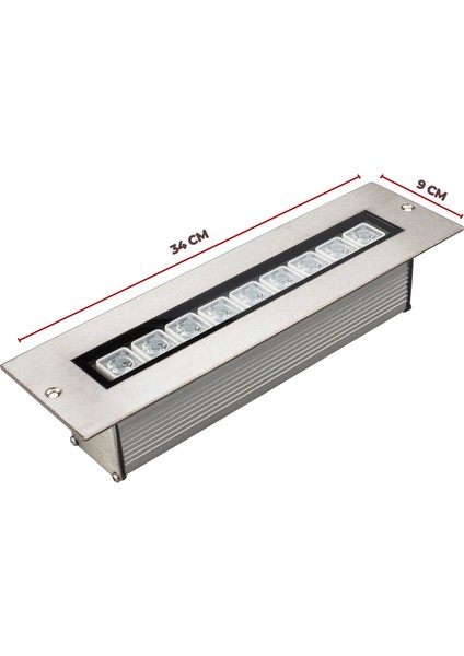 30 cm Wallwasher 9 LED Duvar Boyama LED Aydınlatma Sıva Altı Dış Cephe (Sıvaaltı)