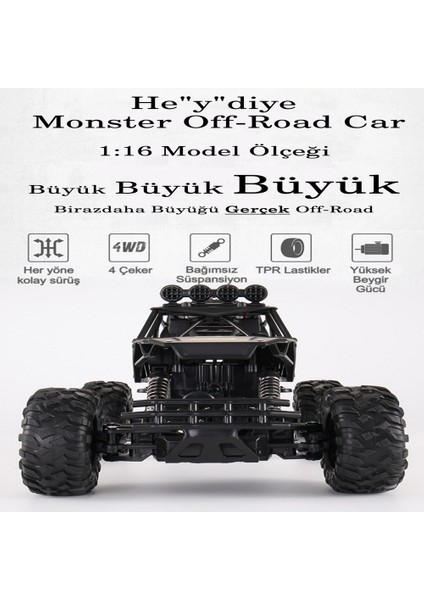 He"y"diye Monster Off-Road Car 1:16