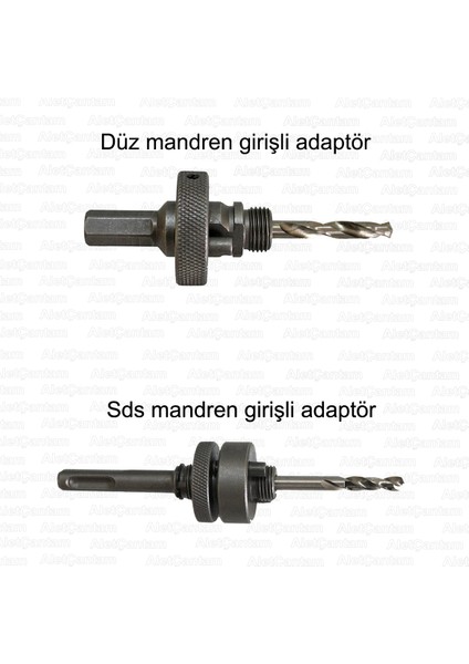 Bi Metal Panç Metal Testere 65 Mm-Sds Kanallı Mandren Girişli Adaptör