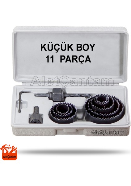 Matkap Ahşap Panç Seti Sunta Delik Açma Takımı Küçük Boy 11 Parça 19 - 64 mm Arası 8 Testere