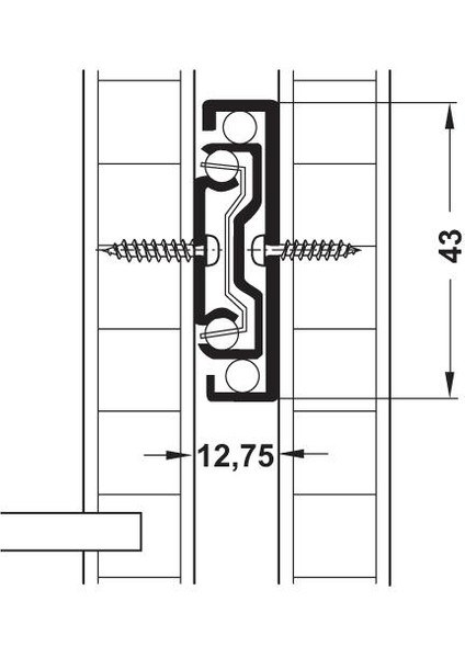 Bilyalı Teleskopik Ray  43mmx70cm