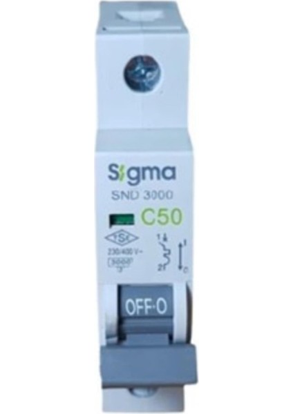 50A C/3ka W Otomatik Sigorta (4lü) Sigma