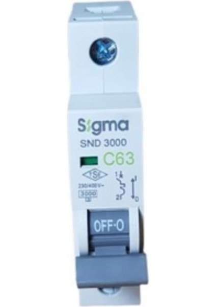 63A C/3ka W Otomatik Sigorta (12Lİ) Sigma