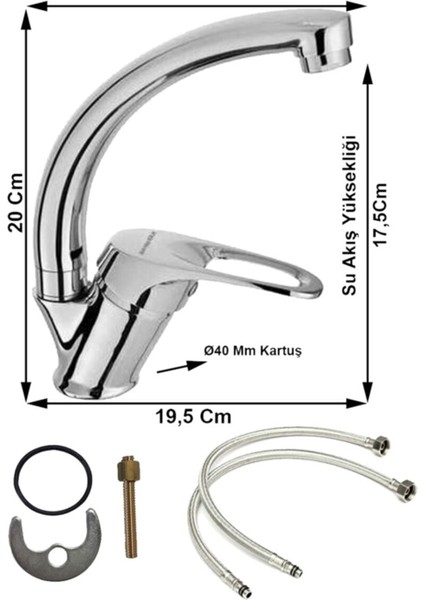 4'lü Mix Banyo Lavabo , Eviye Batarya Seti ve Duş Seti.