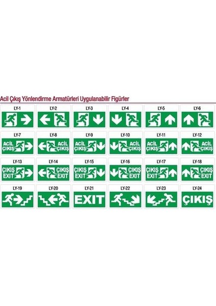 Dekolite Z Serisi AE-5010-L Sac Kasa Acil Çıkış Yönlendirme Armatürü Şebekeden Yanan 1000 Lümen LED fırsatları