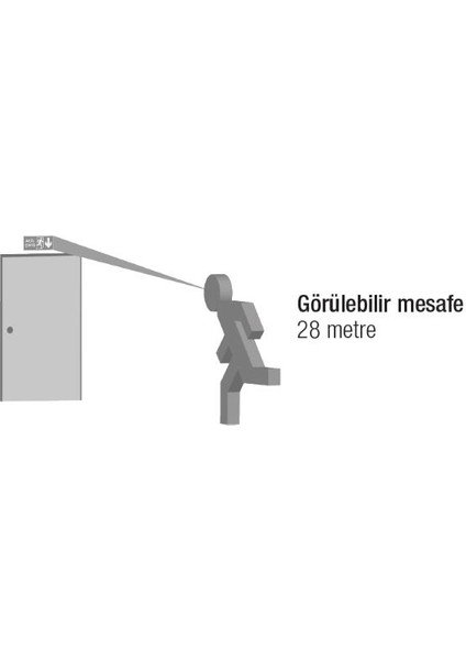 Dekolite Z Serisi Çift Yüzlü AE-3223-L Acil Çıkış Yönlendirme Armatürü Kombine Sürekli ve Kesintide 180 Dak. Yanan 500 Lümen LED fırsatları