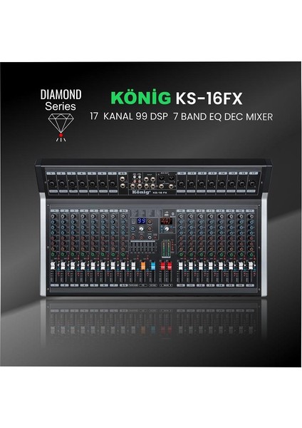 Kg-16 Fx 17 Kanal 99 Dsp Effect Diamond Serisi Dec Mixer