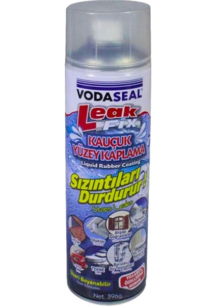 Leak Fix Su Sızdırmaz Sprey Şeffaf 396 gr +Akfix A104 Etiket Sökücü Yapışkan Sökücü Sprey 200 ml