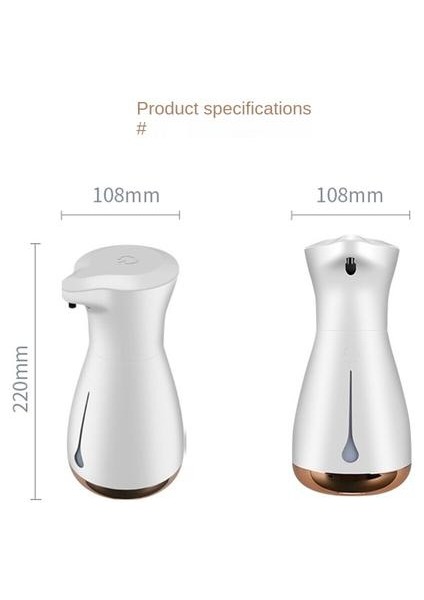 300 ml. Paslanmaz Çelik Sabun Dağıtıcı, Temassız Otomatik Akıllı Sıçrama Geçirmez Su Geçirmez El Dezenfektan Dağıtıcı (Yurt Dışından)