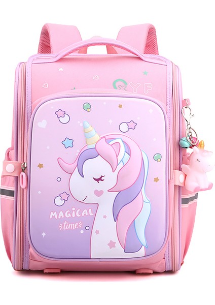 Kızlar Için Okul Sırt Çantaları Çok Fonksiyonlu Sevimli Unicorn Büyük Kapasiteli Schoolbag (300 * 180 * 370MM) (Yurt Dışından)