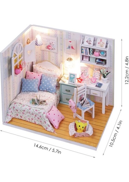 Minyatür Bebek Evi Mobilya ile Diy Ahşap Dollhouse (Yurt Dışından) modelleri