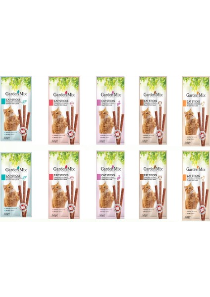 Karışık Kedi Ödül Sticks x 10 Adet