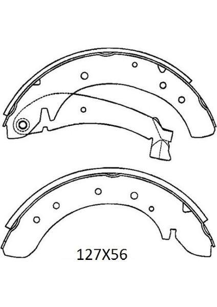 Fıat Ducato- 97/02; Arka Fren Pabucu 2,0/2,5/2,8 (127X56)(18 Kişilik) (Fmk)