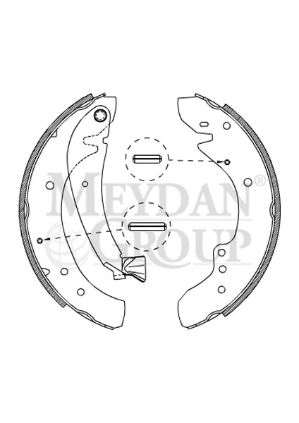 Fıat Ducato- 97/02; Arka Fren Pabucu 1,9/2,0/2,5/2,8 (127X56) (14 Kişilik) (Bramax)