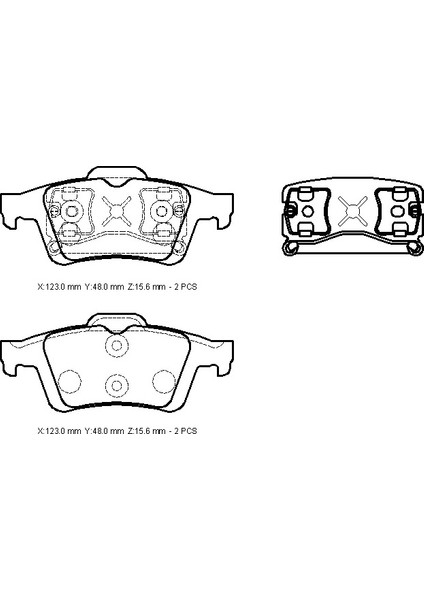 Volvo S40- 08/12; Arka Fren Balatası (Disk) (123X48X15,6) (Bramax) modelleri