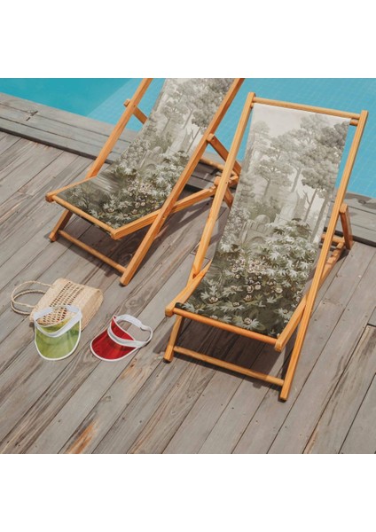 Orman Tasarımlı Şezlong Fırınlanmış Gürgen Ağacı Süet Kumaş fiyatları