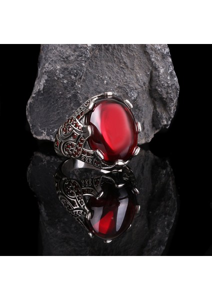 Zirkon Taşlı 925 Ayar Gümüş Erkek Yüzük