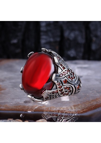 Zirkon Taşlı 925 Ayar Gümüş Erkek Yüzük fırsatları