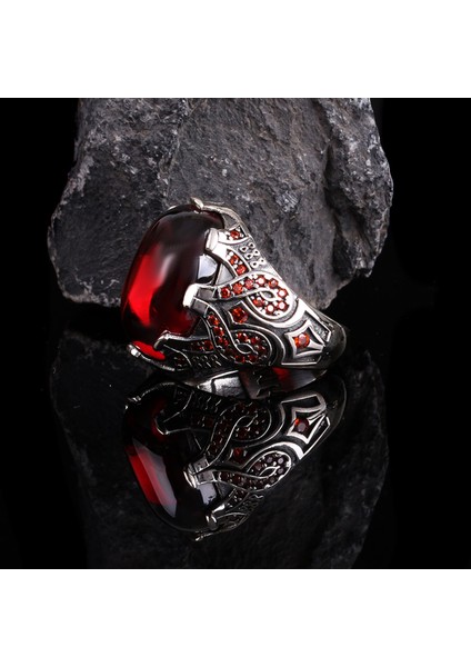 Zirkon Taşlı 925 Ayar Gümüş Erkek Yüzük indirimleri