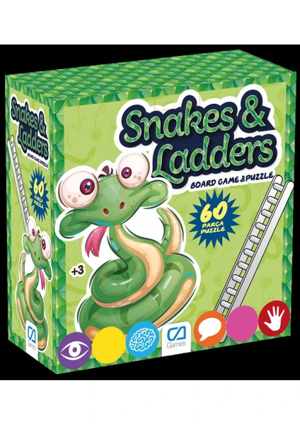 Ca Games Snake & Ladders 60 Parça Puzzle Eğitici ve Öğretici Oyun