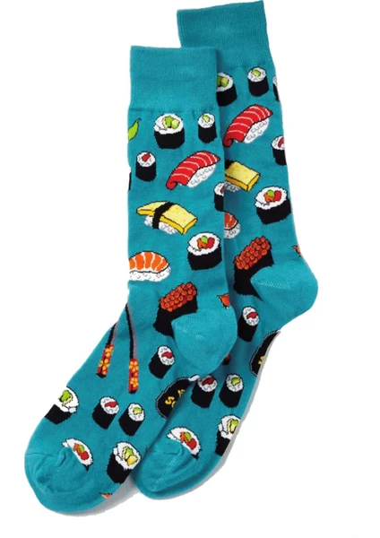 Carnaval Socks Rolls ve Sushi Desenli Renkli Spor Çorap