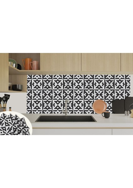 Kendinden Yapışkanlı Kesilebilir Mermer 008 Desenli Pvc Karo 30x30 cm 11 Adet 1m2