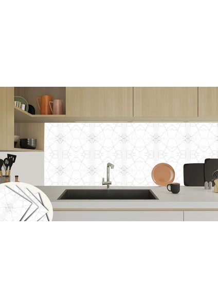 Kendinden Yapışkanlı Kesilebilir Mermer 010 Desenli Pvc Karo 30x30 cm 11 Adet 1m2