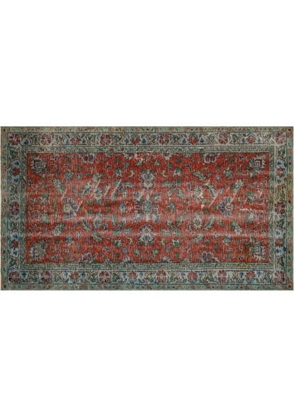 Vintage Eskitme El Dokuma 100% Yün Halı 146 x 260 cm 8775