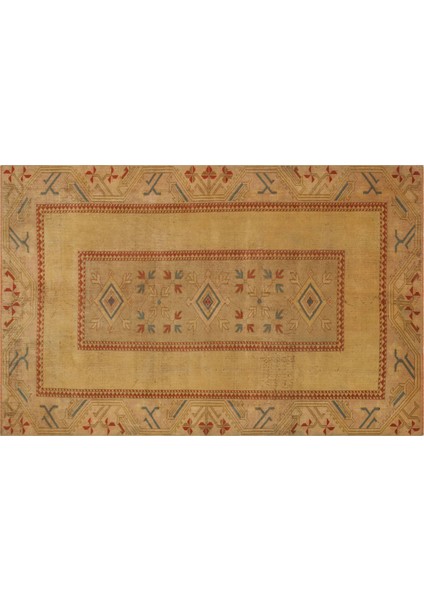Özel Vintage El Dokuma Eskitme Halı 150X 232 cm 8776
