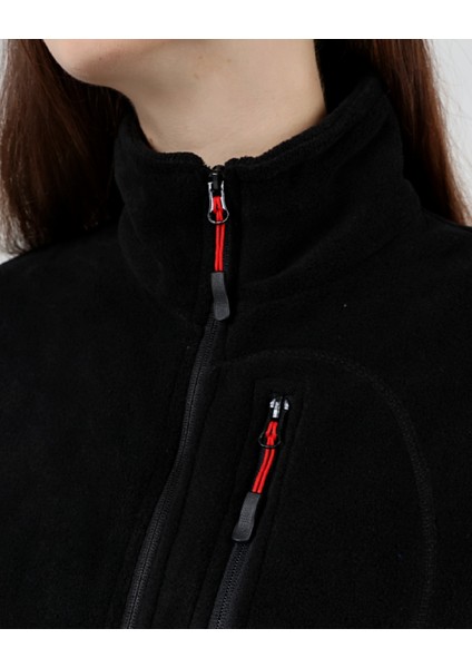 Genıus Store Kadın Polar Tam Fermuarlı Outdoor 3 Cepli Polar Ceket fırsatları