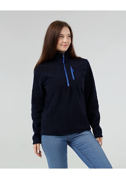 Genıus Store Kadın Polar Yarım Fermuarlı Outdoor Cepli Polar fiyatları