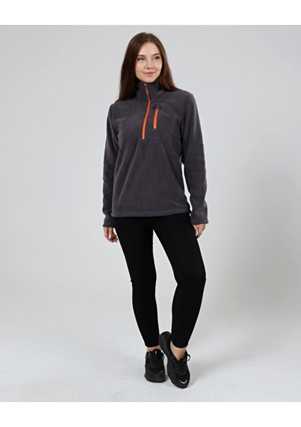 Genıus Store Kadın Polar Yarım Fermuarlı Outdoor Cepli Polar fiyatları