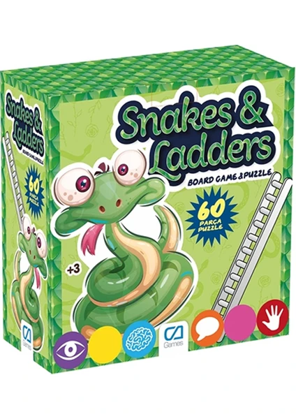 Ca Games +3 Yaş Snakes & Ladders 60 Parça Yer Puzzle (Ca Games)