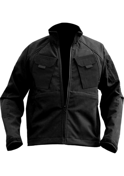Genıus Store Erkek Spor Combat Mont Softshell Outdoor Su ve Rüzgar Geçirmez Ceket 4 Cepli