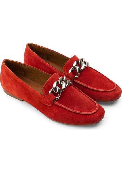 Süet Kırmızı Tokalı Kadın Babet fiyatları