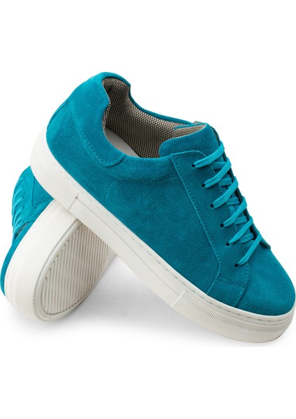 Süet Turkuaz Sneaker Kadın Ayakkabı