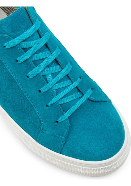 Süet Turkuaz Sneaker Kadın Ayakkabı