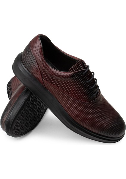 Deri Bordo Günlük Comfort Erkek Ayakkabı modelleri