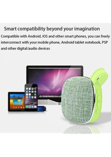 Taşınabilir Kumaş Bluetooth Hoparlör Açık USB Desteği Tf Kart Stereo (Yurt Dışından)