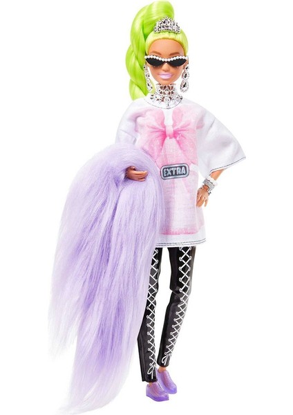 HDJ44 Barbie Extra - Neon Saçlı Bebek